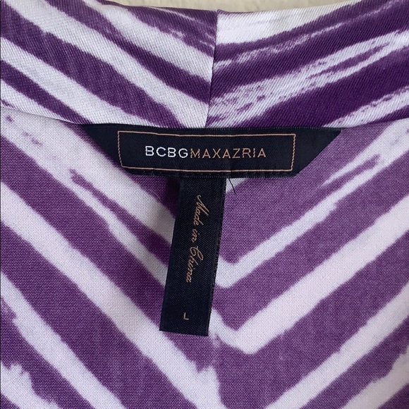 BCBG MAXAZRIA purple zebra print dress. - Picture 2 of 5